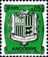 Andorre (F) Poste N** Yv:154 Mi:164 Ecu Des Vallées Virtus Unita Fortior - Ungebraucht