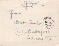 German Feldpost WW2 From E Of Rouen, France - Reserve-Panzer-Aufklärungs-Abteilung 1 W/Red Label On Back Posted 5.3.1944 - Militares