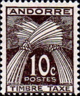 Andorre (F) Taxe N* Yv:32 Mi:32 Epis De Blé (Trace De Charnière) - Neufs