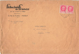 PAIRE PETAIN 1F50 ROSE SUR ENV TARIF 3e ECHELON / FIDUCIAIRE DE FRANCE PARIS 2/2/1942 POUR PAU - 1921-1960: Modern Period