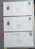 Coatréven 22450 - Mairie - Année 2004 (lot De 3 Enveloppes) - 1961-....