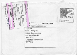 Port Payé - Lettre Pour L'Ukraine En Retour - Covers & Documents