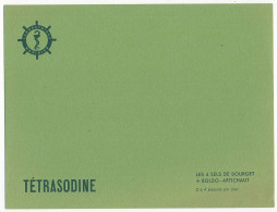 Buvard 21 X 15,9 Laboratoires MARINIER  Tetrasodine  Les 4 Sels De Bourget + Boldo-artichaut - Droguerías