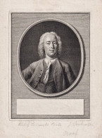 Philip Zweers (1704-1774) Dutch Poet Amsterdam Portrait - Estampas & Grabados