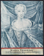 Maria Theresia - Maria Theresia Von Österreich (1717-1780) Erzherzogin Fürstin Königin Portrait - Prenten & Gravure