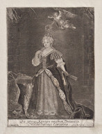 Die Jetzige Königin Von Groß-Britannien Wilhelmina Carolina. - Carolina Of Ansbach (1683-1737) Brandenburg Q - Estampas & Grabados