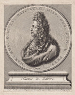 Max. Ema. D. G. El. Bav. Belg. Hisp. Gub. Gen. & Perp - Maximilian II Emanuel (1662-1726) Kurfürst Bayern Fel - Stiche & Gravuren