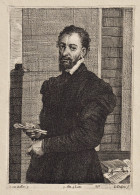 Giovanni Pietro Maffei (1553-1603) Italian Jesuit Author Biographer Of Ignatius Of Loyola Portrait - Stiche & Gravuren