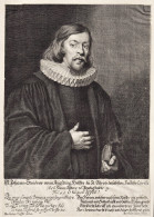 M. Johann Steüdner Vonnn Augsburg Helfer Zu St. Ulrich... - Johann Steudner (1620-1666) Augsburg Diakon Predi - Estampes & Gravures