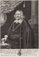 David A Stetten S. Caes. Maiest. ... - David Von Stetten (1596-1675) Augsburg Bürgermeister Mayor Portrait - Prenten & Gravure