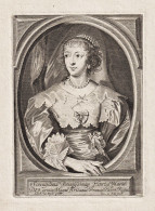 Serenissima Potentissima Henrica Maria Dei Gratia Magne Britania... - Henriette-Marie De France (1609-1669) He - Prenten & Gravure