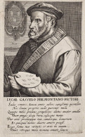 Lucae Gasselo Helmontano Pictori - Lucas Gassel (c. 1500-c.1568) Helmond Flemish Painter Peintre Maler Portrai - Estampas & Grabados