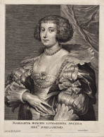 Margareta Princeps Lotharingia Ducissa  Aurelianensis - Marguerite De Lorraine (1615-1672) Princesse Orleans P - Prenten & Gravure