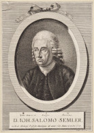 D. Ioh. Salomo Semler - Johann Salomo Semler (1725-1791) Theologe Aufklärung Saalfeld Thüringen Portrait - Estampes & Gravures