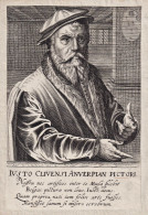 Iusto Clivensi Anverpian Pictori - Jos Van Cleve (1485-1540) Dutch Painter Maler Peintre Kleve Antwerpen Portr - Prenten & Gravure