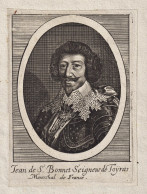 Jean De S. Bonnet Seigneur De Toyras - Jean De Saint-Bonnet De Toiras (1585-1636) Marechal De France Portrait - Estampas & Grabados