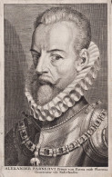 Alexander Farnese - Alessandro Farnese (1545-1592) Italia Generale Soldier Italy Portrait - Stiche & Gravuren