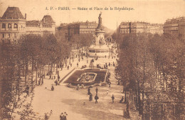 75-PARIS STATUE ET PLACE DE LA REPUBLIQUE-N°T5159-A/0063 - Sonstige & Ohne Zuordnung