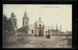 CPA Etroussat, Place De L`Église  - Andere & Zonder Classificatie