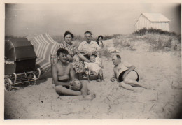 Photographie Photo Vintage Snapshot ST JEAN DE MONTS Famille Family Plage Beach  - Lieux