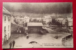 25 - HERIMONCOURT - JANVIER 1910 LE CANAL ET LA VIEILLE FONTAINE - Sonstige & Ohne Zuordnung