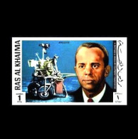 Ras Al Khaima: 'Apollo-14 Space Flight & Lunar Landing – Astronaut Al Shepard, 1972', Mi. 702U; Yv. PA.71A ND ** - Azië