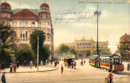 CPA Berlin Tiergarten, Potsdamer Platz, Bahnhof, Straßenbahn, Pferdekutsche, Passanten - Other & Unclassified