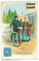 RO 91 - 21377 Stamp CAROL I, Postman, Bike, Romania - Old Postcard - Unused - Roumanie