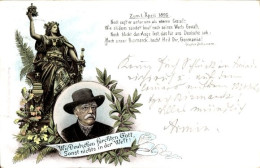  Lithographie Prince  Otto Von Bismarck, Portrait, Germania - Personaggi Storici