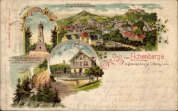 Lithographie Blankenburg Am Harz, Eichenberge, Hotel, Totale - Autres & Non Classés