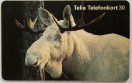 Sweden 30Mk. Chip Card - Albino Elk - White Moose - Suecia