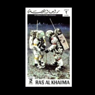 Ras Al Khaima: 'Apollo-14 Space Flight & Lunar Landing – Astronauts On The Moon', Mi. 704U; Yv. PA.71C ND ** - Asie