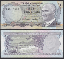 Türkei - Turkey  5 Lirasi Banknote 1970 (1976) Pick 185 UNC (1)    (17891 - Turchia