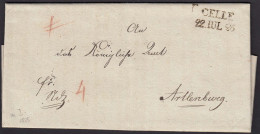 HANNOVER 1825 Brief CELLE L2 Nach ARTLENBURG  (15951 - Andere & Zonder Classificatie