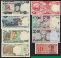 Indonesien - Indonesia 8 Stück Verschiedene Banknoten UNC   (17885 - Sonstige – Asien
