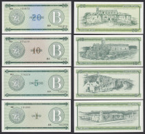 Kuba - Cuba 1,5,10,20 Peso 1985 Pick FX6,7,8,9 UNC (1) Foreign Exchange Certificates - Sonstige – Amerika