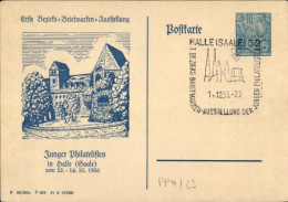 Entier Postal CPA Halle An Der Saale, Briefmarken-Ausstellung Junger Philatelisten 1956 - Sonstige & Ohne Zuordnung