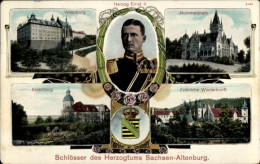 CPA Duc Ernst II. Von Saxe Altenburg, Schloss, Hummelshain, Eisenberg, Fröhliche Wiederkunft - Koninklijke Families