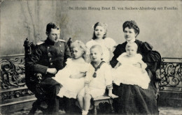 CPA Duc Ernst II. Von Saxe Altenburg Mit Familie - Koninklijke Families