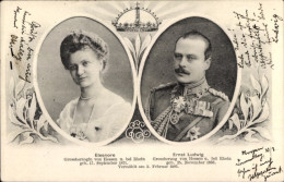 CPA Grand-duc Ernst Ludwig Von Hessen Und Bei Rhein, Grande-Duchesse Eleonore - Koninklijke Families