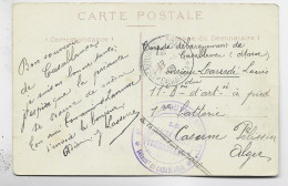 ALGERIE CARTE ORAN C. VIOLET 4E CIE OUVRIERS D'ART DETACH DE CASABLANCA MAROC + MENTION CORPS DEBERQUEMENT - Guerre De 1914-18