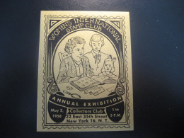 NEW YORK 1958 Women's Int. Stamp Club Poster Stamp Vignette USA Label - Other & Unclassified