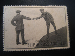 COME LAD Slip Across And Help Poster Stamp Vignette USA Label - Other & Unclassified