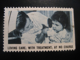 Loving Care Treatment Nurse Nursing Health Sante Poster Stamp Vignette USA Label - Medicine