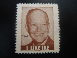 EISENHOWER President I Like Ike Poster Stamp Vignette USA Label - Other & Unclassified
