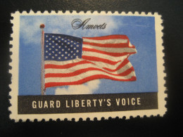 AMVETS Guard Liberty's Voice Flag Flags Drapeau Drapeaux Poster Stamp Vignette USA Label - Other & Unclassified