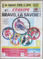 L'EQUIPE Du 24 Février 1992 Les Jeux Olympiques D'Hiver D'Albertville Se Sont Terminés Hier  Alain Prost Avec Ligier* - 1950 - Nu