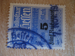 HELLEN 5 Mark Volks Staat Stempelmarke Tax Fiscal Revenue Stamp GERMANY - Other & Unclassified