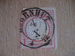 Deutsche Reichpost 1872 HERRNHUT ? Cancel 1 Groschen Imperforated Stamp GERMANY Slight Faults - Andere & Zonder Classificatie