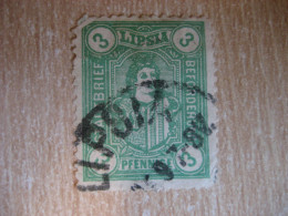 LEIPZIG 1895 Lipsia 3 Pf Michel F18 Privat Private Local Stamp GERMANY Slight Faults - Privatpost